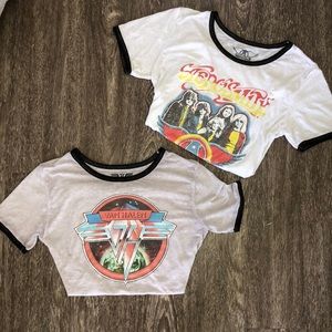 GRAPHIC TEES (would be super cute as crop tops!)